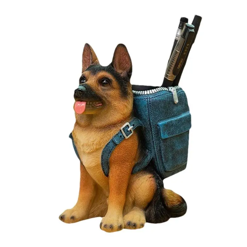 

Подставка для ручек и карандашей в виде собаки, настольные милые подставки для карандашей в виде щенка и собаки, карандаши для домашних животных из смолы, настольный органайзер, дизайн в виде животного