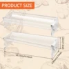2/4 Pcs Cracker Serving Tray Clear Acrylic Cracker Holder 8.75x2.75x1.5 inch Multipurpose Food Display Stands for Party Events 3