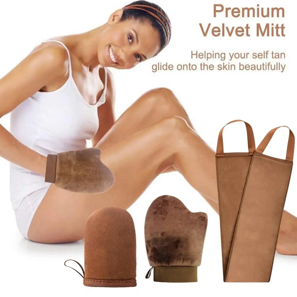 

Аппликатор для загара с синтетической щетиной, набор многоразовых самозагаряющихся рукавиц с обратным аппликатором 3-в-1, перчатки для загара без солнца для A