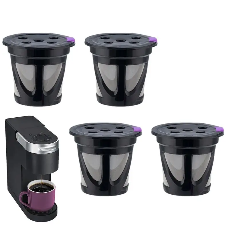 

Reusable Coffee Filters 4pc Stainless Mesh Refillable Coffee Filter Replacement With Sealing Ring For Coffee Lovers Kitchen Tool