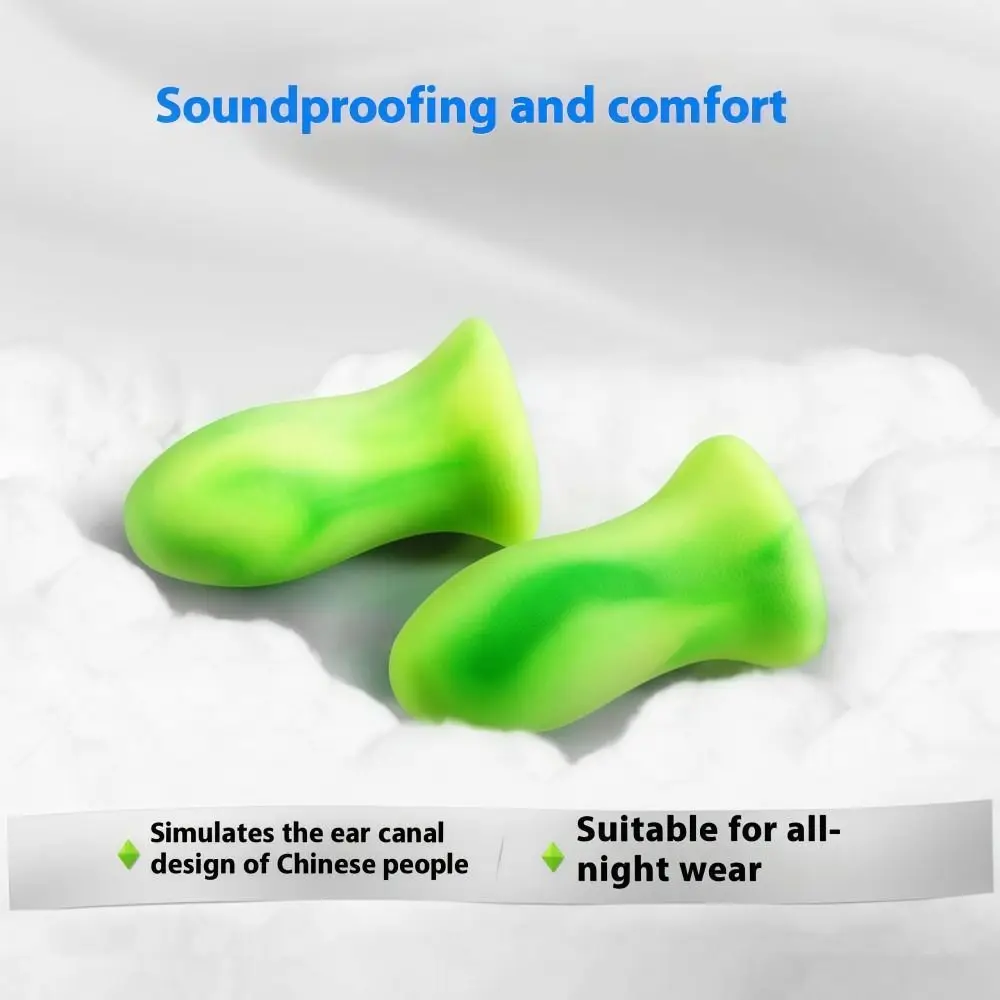 Reusable Soft Foam Soundproof Earplugs - 10 Pack, Anti-Noise & Comfortable Fit