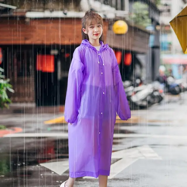 Eső Poncsók Motorháztető Unisex Kapucnis Magas Színvonalú Eva Rain Ponchos Esőkabát Kabáttal Kempingcsónakot Csónakázni Utazáshoz És - Image 5