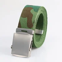New Men's Canvas Belt Outdoor Wear-resistant Breathable Alloy Buckle Unisex Belt Youth Camouflage Sports waistband 3