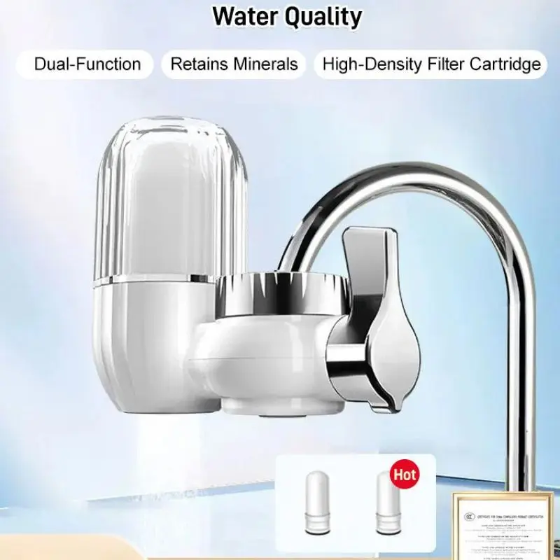 

Tap Water Purifier Clean Kitchen Faucet Washable Ceramic Percolator Water Filter Filtro Rust Bacteria Removal Replacement Filte