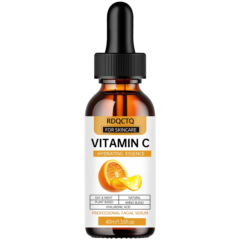 סרום פנים ויטמין C - אסנס לחות לפנים עם חומצה היאלורונית ומרכיב חומצות אמינו - נוסחת תמצית צמחים ליום ולילה