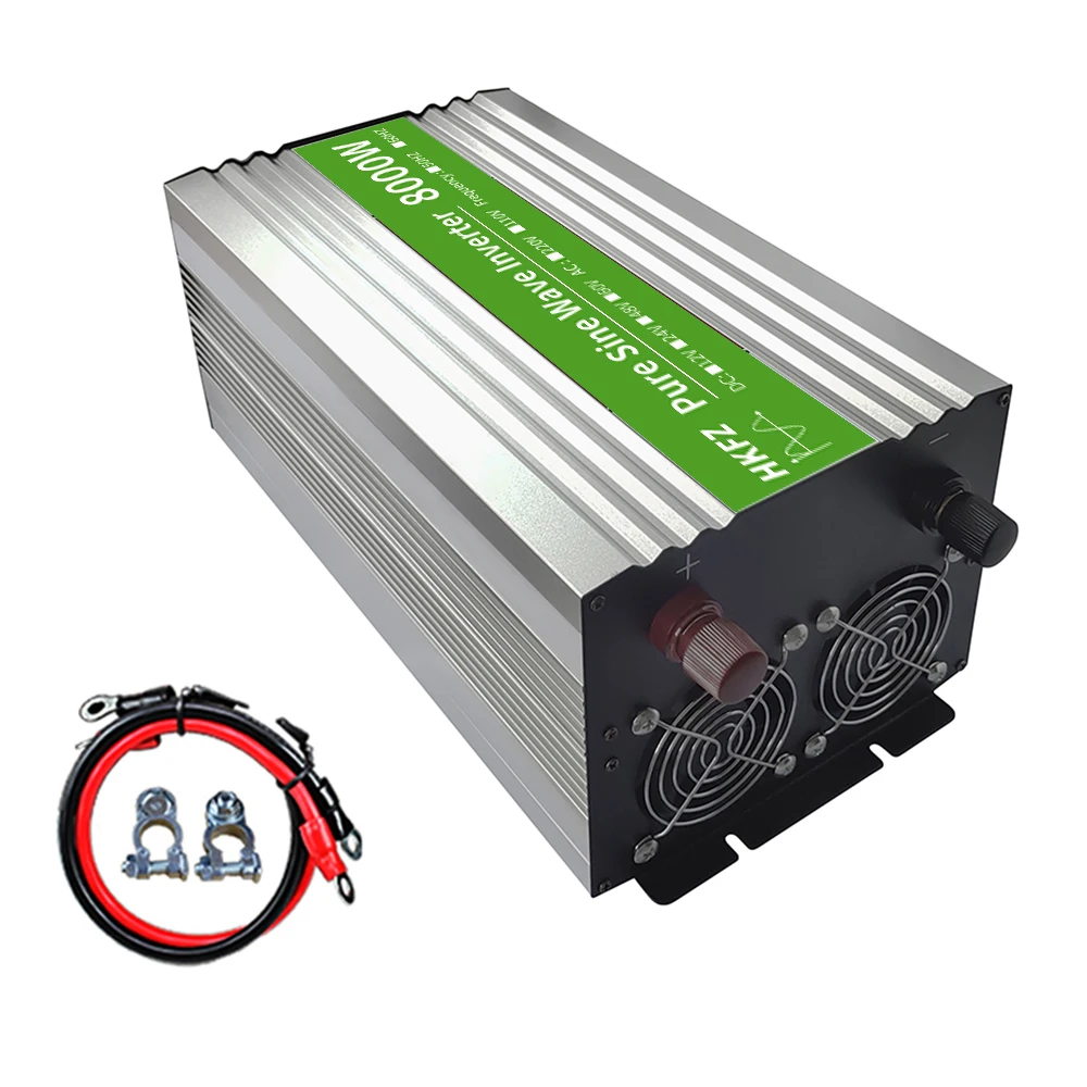 8000W 6000W 5000W 순수 사인파 인버터 DC 12V 24V에서 AC 220V 50Hz 60Hz 전압 변환기 대용량 듀얼 출력 태양광 인버터