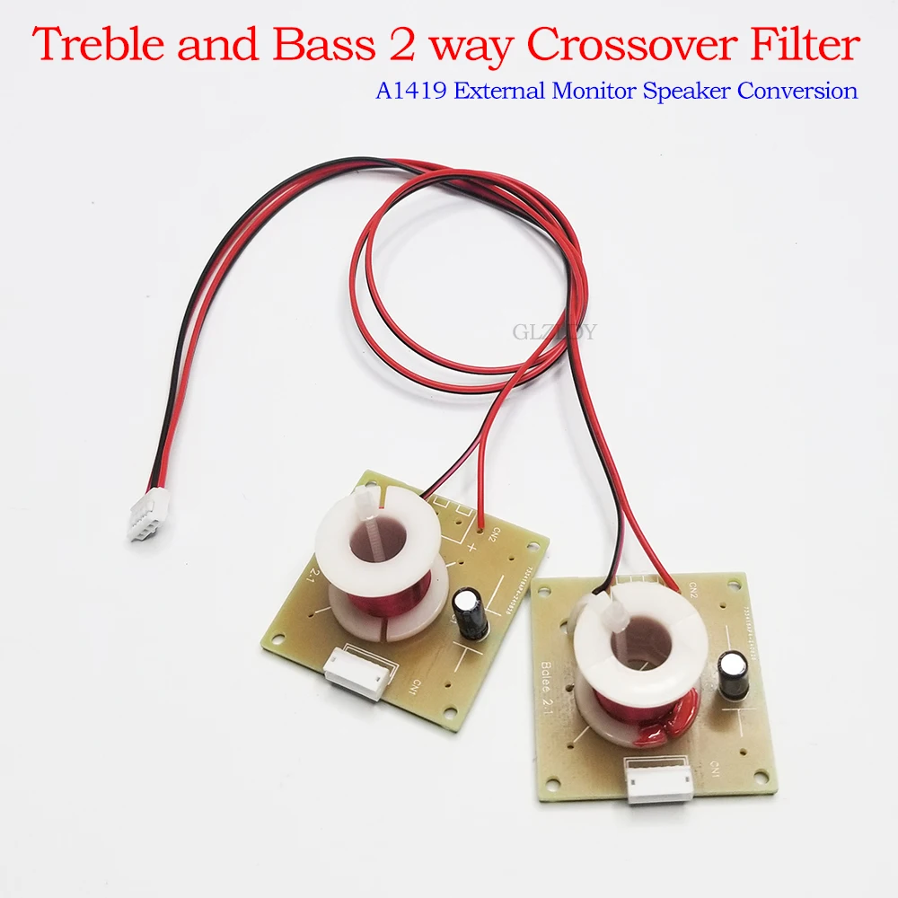 Audio Speaker 2 Way Treble Bass Speaker Crossover Frequency Divider For imac A1419 A1418 A2115 27" Speaker Frequency Divider