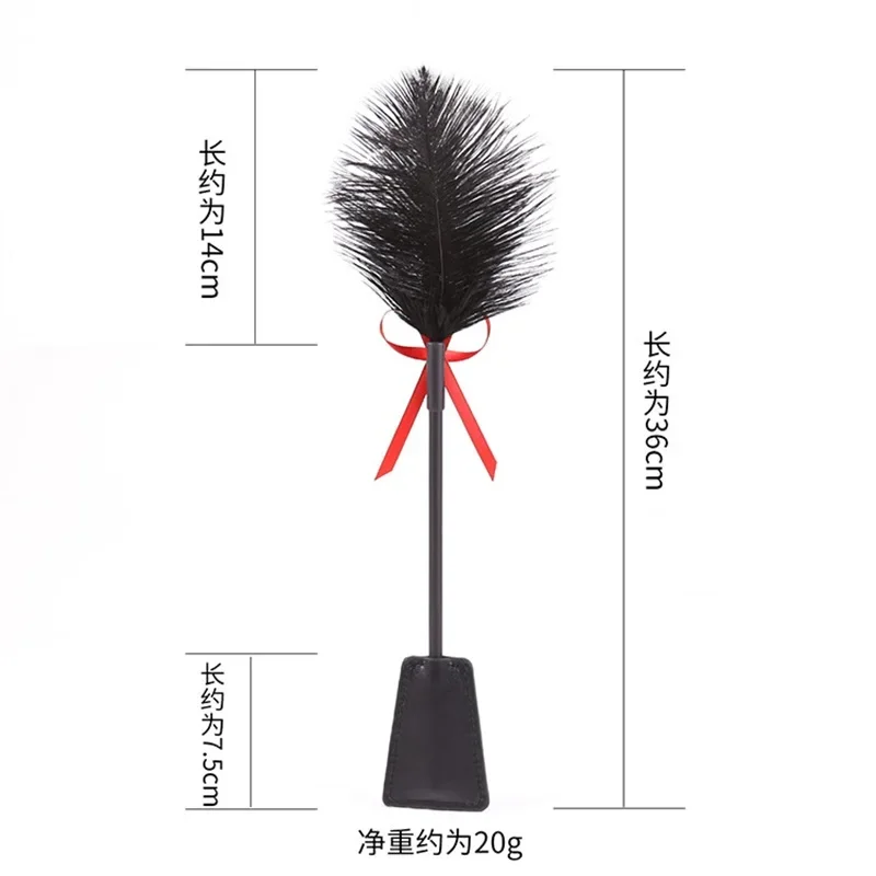 Sex Toys BDSM Feather Tickled Whip Bondage Erotic Punish Fetish Leather Spanking Paddle Play Flogger Sex Toys For Couple Woman Lover