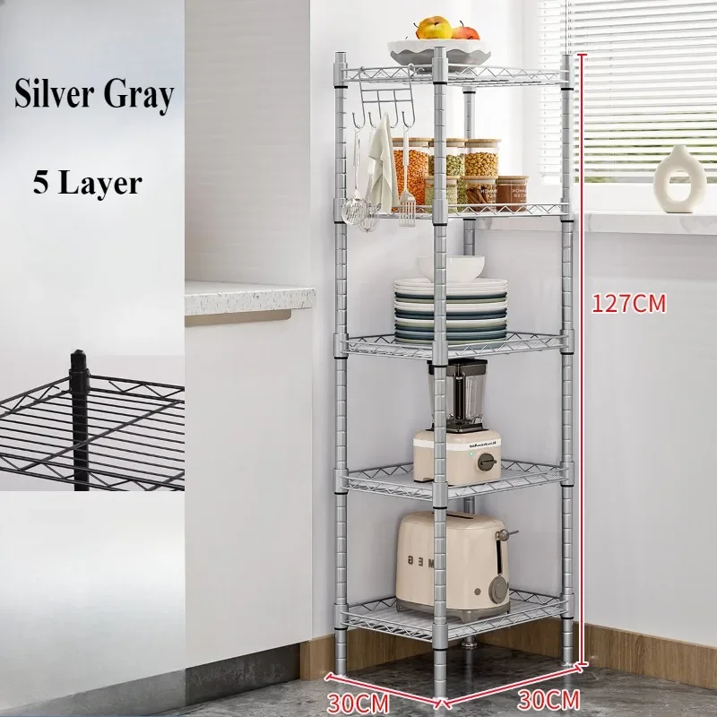 Rack de armazenamento de cozinha montado prateleira de fio rack ajustável multistorey prateleira de armazenamento moderna simplicidade unidade antiferrugem estante