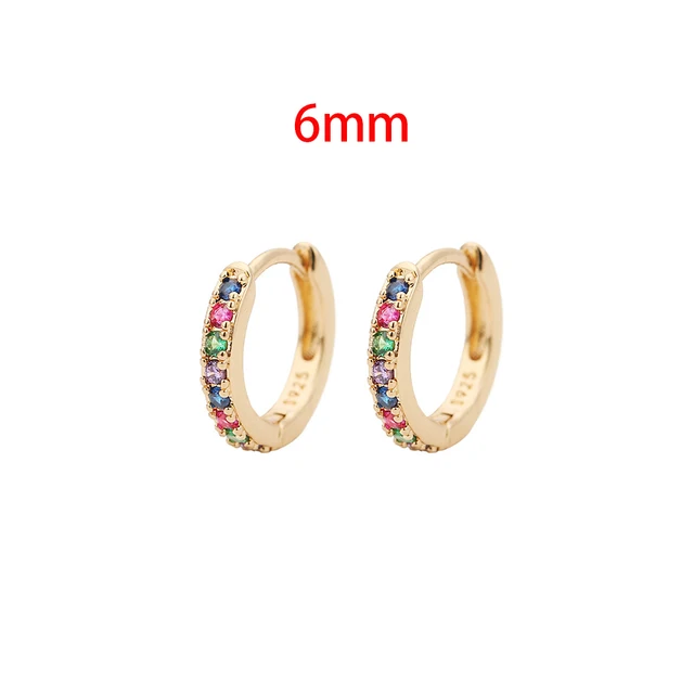 Acquista ANENJERY Orecchini Huggie Hoop Minimalisti Da Donna Piccoli Orecchini Rotondi In Oro 6mm/8mm/10mm/12mm/15mm In Italia A Partire Da 18