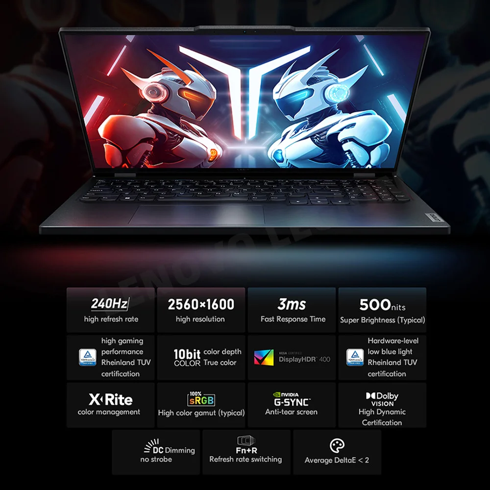 New Lenovo Legion Y9000P Gaming Laptop 2023 13th Intel Core I9-13900HX 16G 32G/3/4T SSD RTX4060/RTX4070 16 inches 240Hz Notebook 5