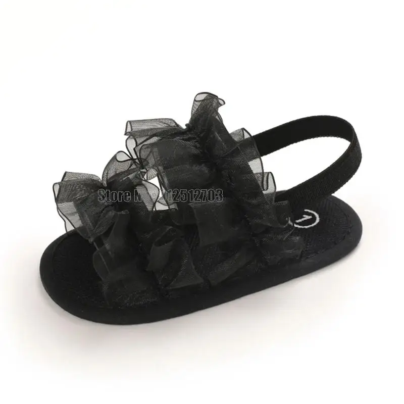 Cute Summer New Baby Girls Sandal Mesh Lace Princess Perspective Anti-slip Sandals Toddler Soft Soled Prewalker Baby Shoes