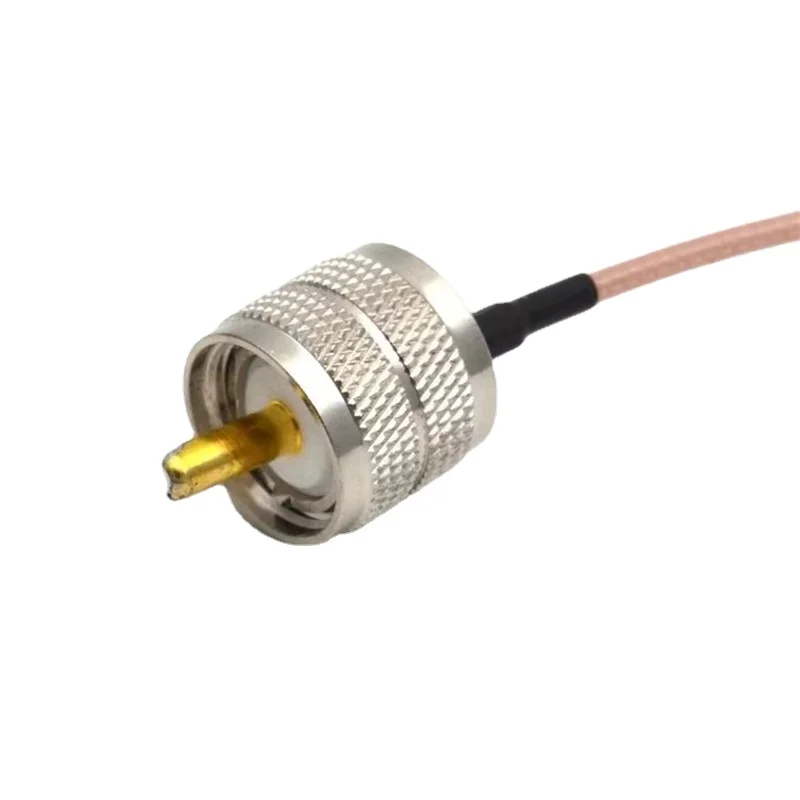 uhf para cabo de extensao conncetor uhf uhf macho friso tranca cabo coaxia baixa perda ohm 02