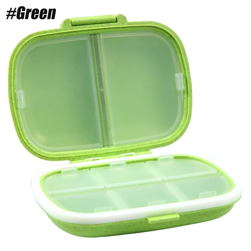 Compact Travel Pill Organizer - 8-Compartment Portable Medicine and Vitamin Storage Case