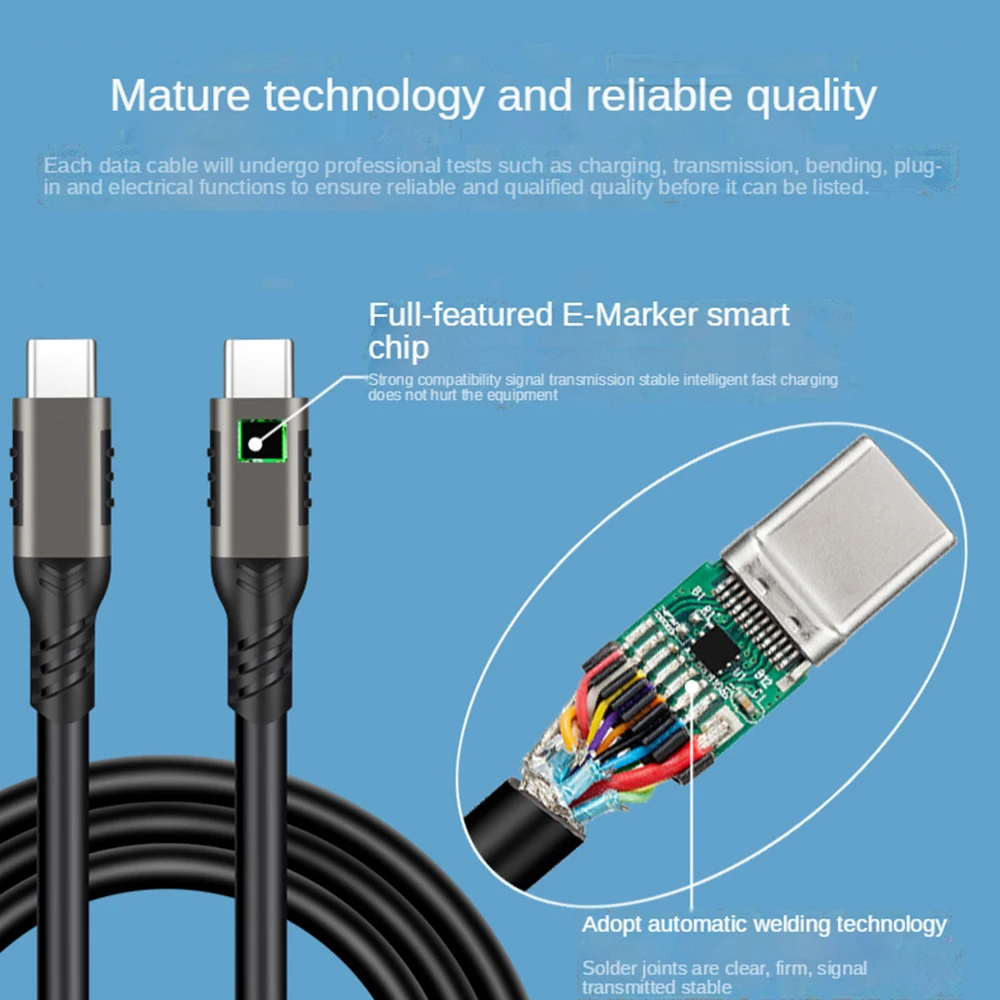 High-Speed USB-C Charging and Data Cable with 4K Video Support