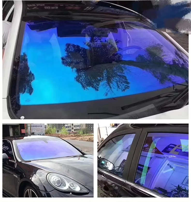 

90cmX3m Chameleon Film Car Front Windshield Tint Foil High Heat Resistant foil Window Glass Sticker Sun Solar Protection