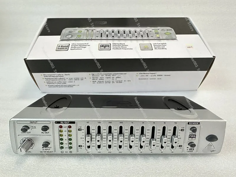 

Fbq800 компактный 9-сегментный графический эквалайзер, подавитель обратной связи, антивоющий процессор, универсальный для обеих рук