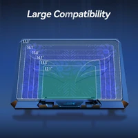 COOLCOLD Laptop Cooling Pad with 12 Quiet Fans,12-17.3 Inch Gaming Laptop Cooler Stand with Two USB Ports & Phone Holder - Image 5