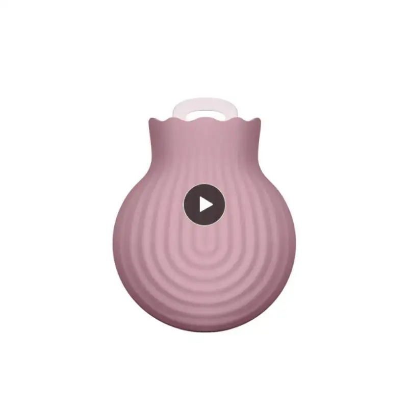 Silicone Winter Hot Water Bottle Student Portable Hand Warmer Can Be Microwave Heated Explosion-proof Children Care Solid Color