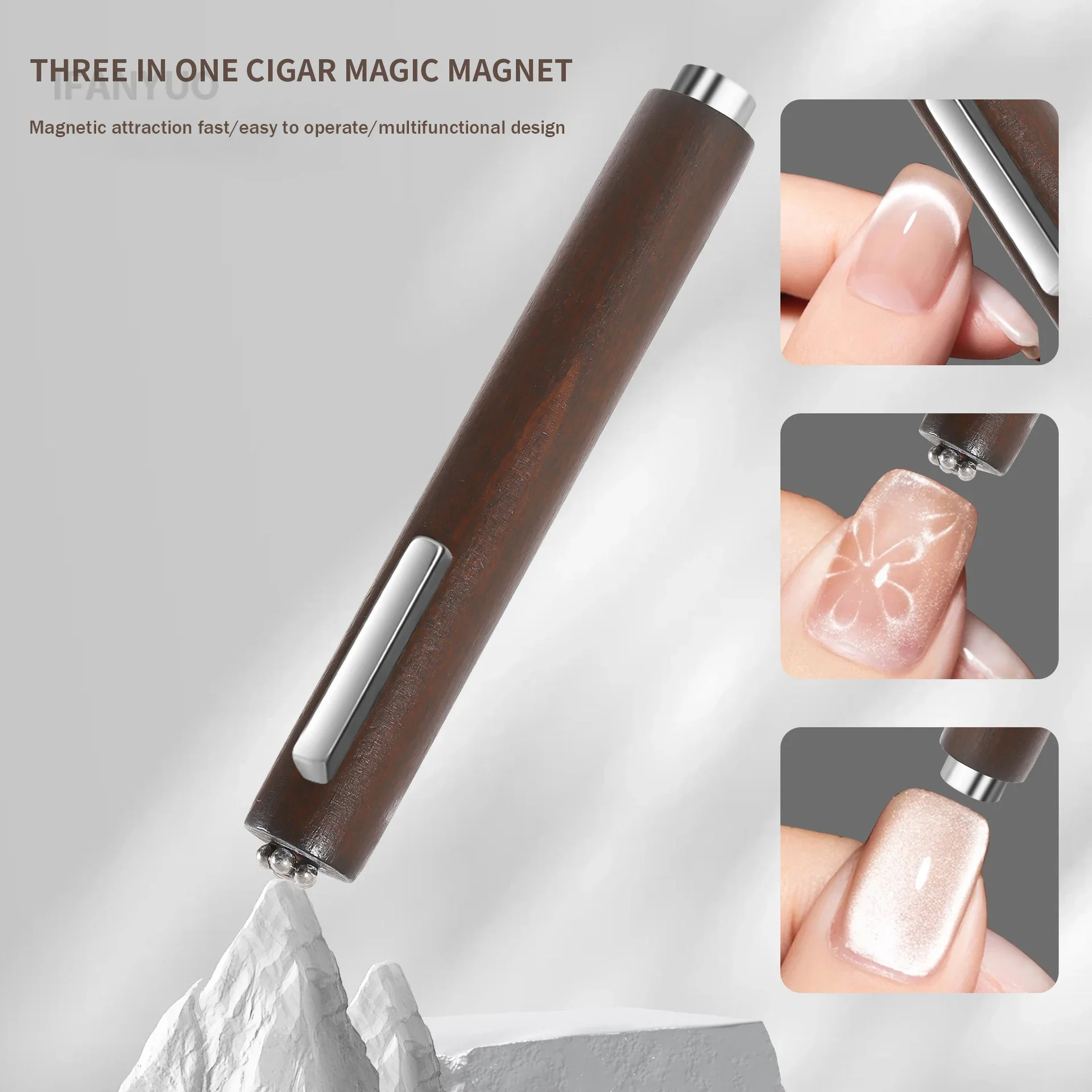 Multiple Style Cat Eye Nail Magnet Stick Cube Y-shape Strong Stick for Nail Cat Eye Chessboard Heart Crocodile Manicure DIY Tool