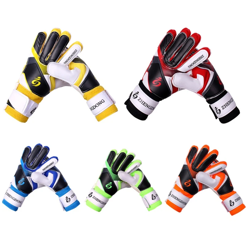 Kids Adults Finger Protection Goal Thickened Latex Football Gloves Professional Soccer Goalkeeper Gloves