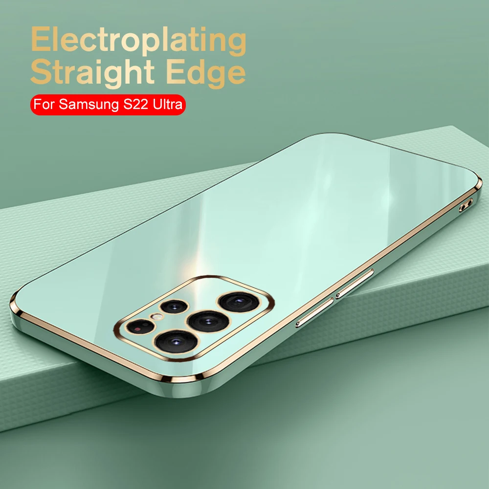 Plating Texture Case Samsung S22 Ultra 5G ümbristele Galaxy S22 S21 Plus FE 5G S22+ telefoniümbris Coque Capa_voghion.com