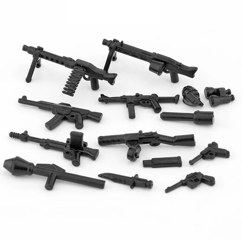 Militär Armee Soldat Figuren Bausteine WW2 Deutsches Medizinisches Korps Zombie Infanterie Waffen Helm Mini Ziegel Kinderspielzeug – Detail 1