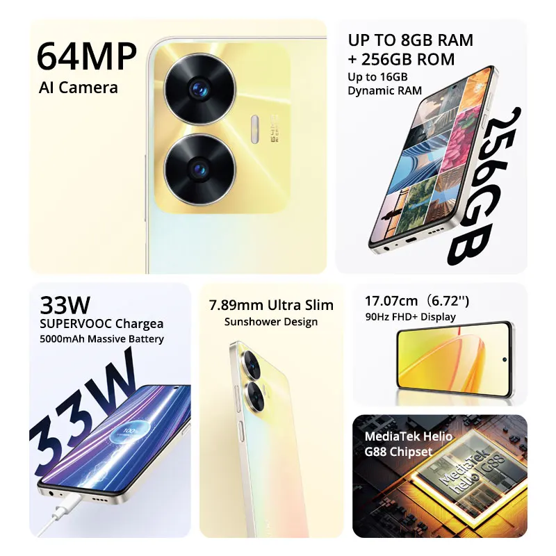 Рисунок 2 - Realme C55 Новый 64MP AI камера Helio G88 процессор 6