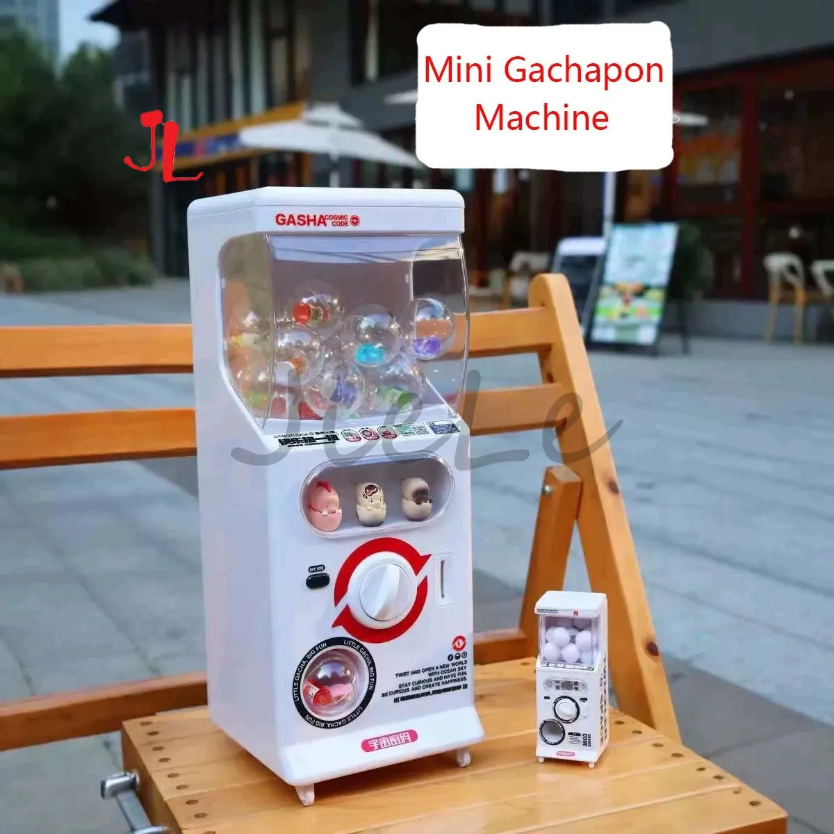 Mini Gachapon Machine Arcade Gum Capsule Toy Candy Machine Vending Sliding Door Gachapon Machine