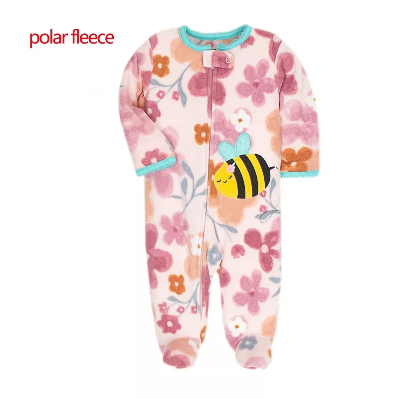 Newborn Baby Fleece Warm Rompers Jumpsuit for Spring Autumn baby clothes
