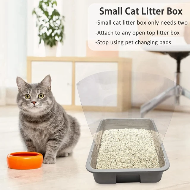ABKW-Cat Litter Box Pee Shields, High Sided Litter Box Splash Guard, Seamless Urine Leakage Enclosure For Open Top Litter Pan 6
