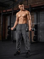 Pantalon de sport tendance pour hommes avec lignes, pantalon de course, d'entraînement, de gymnastique, avec poches latérales, pantalon de survêtement athlétique respirant à séchage rapide 4