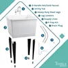 Tehila Basics 21-Gallon White Freestanding Utility Sink with Chrome Finish 2-Handle Faucet, 4