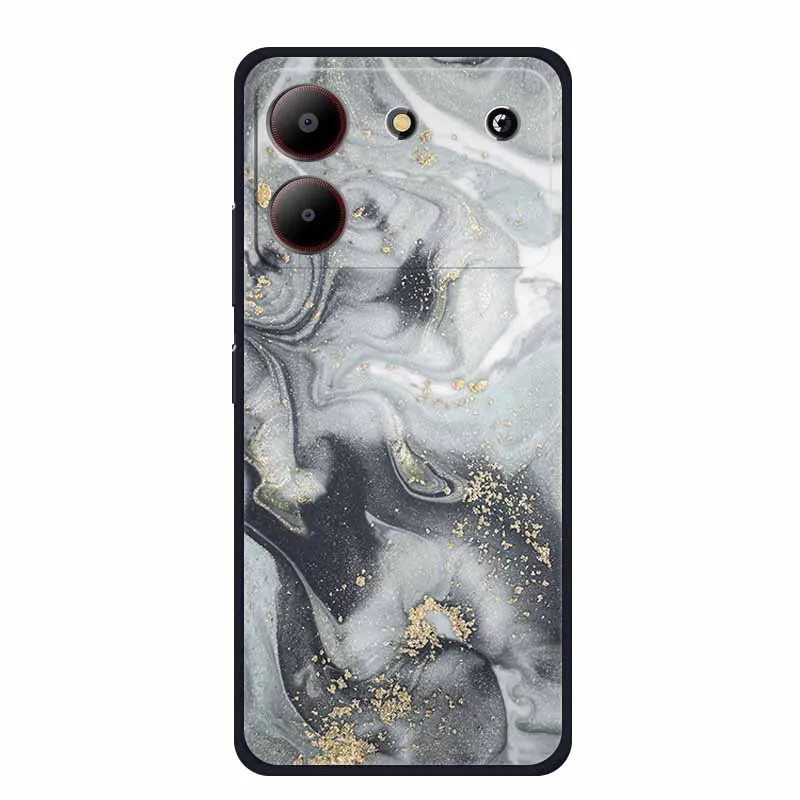 Marble TPU Soft Silicone Back Cover - Colorful Phone Case