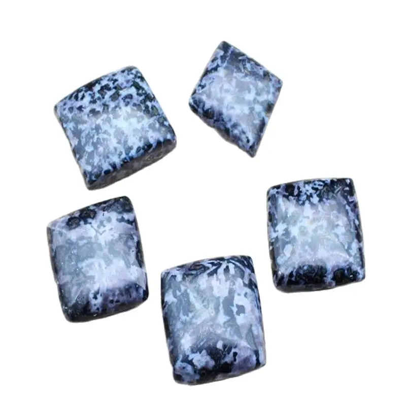 

natural Gabbro Stone Square gemstone reiki healing crystals help with meditation-1pc