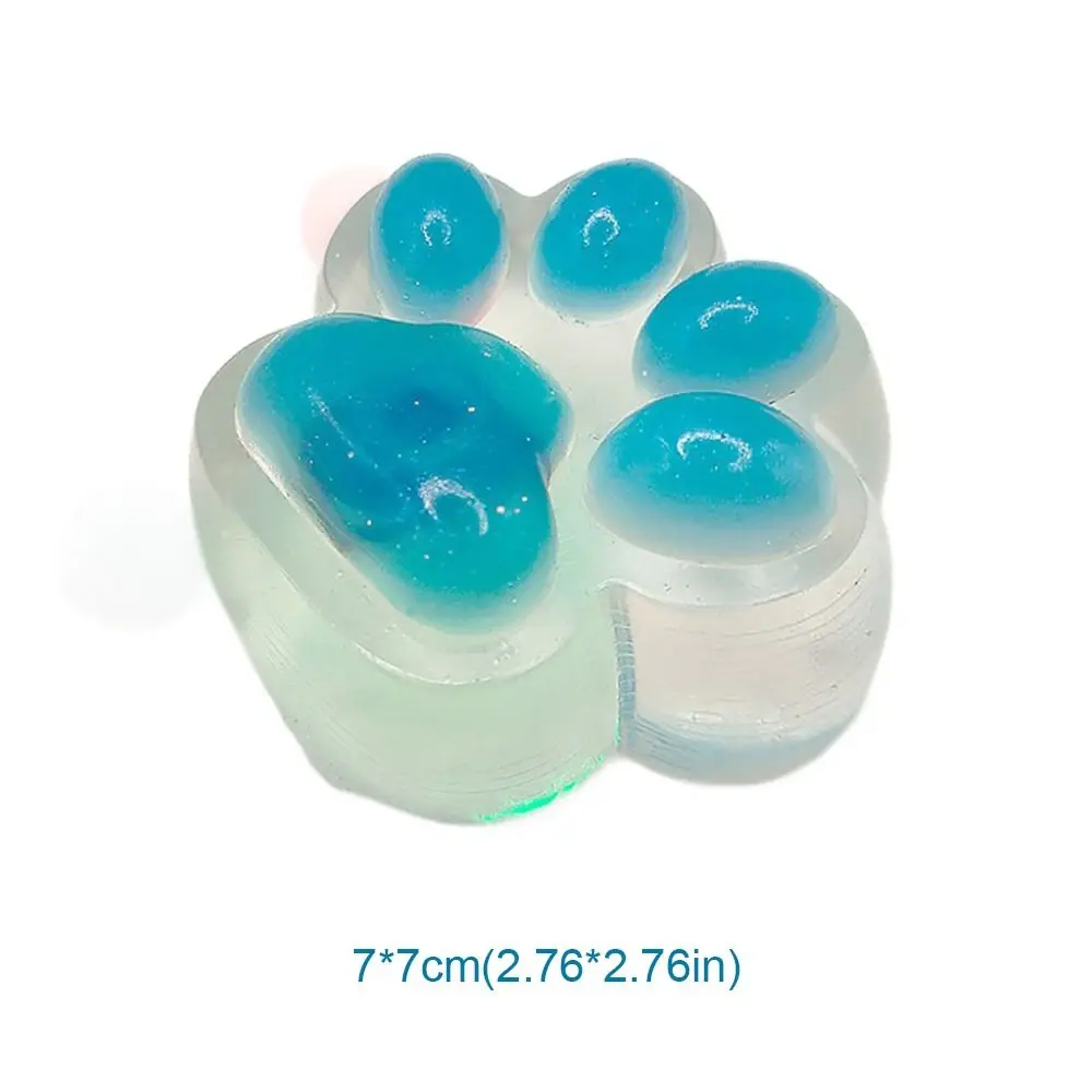 Cute Squeeze Toy Luminous Cat Paw Toys Sticky Abreact Decompressing Pinching Cat Paw Soft Relief Relax Toys antistress foot