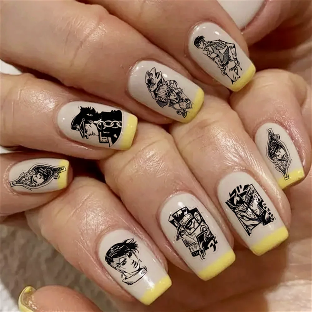 TSC-119 TSC-282 TSC-130  Japanese hot blooded anime 3D Back glue Nail Art Stickers Decals Sliders Nail ornament decoration