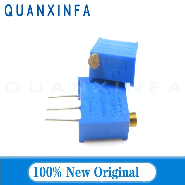 3296W-103 104 3296W 10 50 100Ohm 1K 2K 5K 10K 20K 50K 100K 200K 500K 1M 2M Ohm 200R 500R Trimpot Trimmer Potentiometer 5PCS trimmer potentiometer