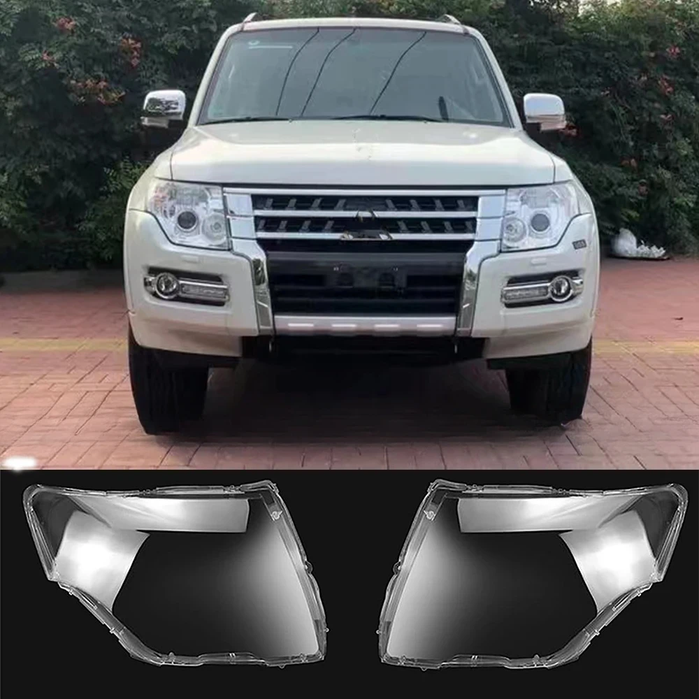 

Левый/правый автомобильный налобный фонарь крышка объектива для Mitsubishi PAJERO V93 V97 2007-2015 прозрачный абажур крышка фары прозрачная оболочка