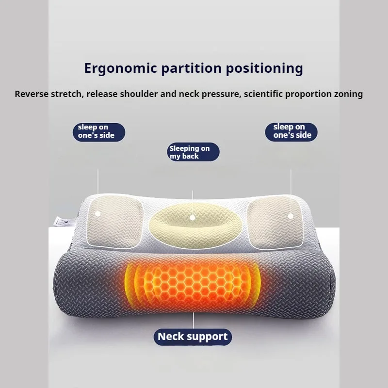 Can be heated Neck Pillow Repair Cervical Spine Dedicated Neck Protection Cervical Physiotherapy For Sleep Height adjustable 3