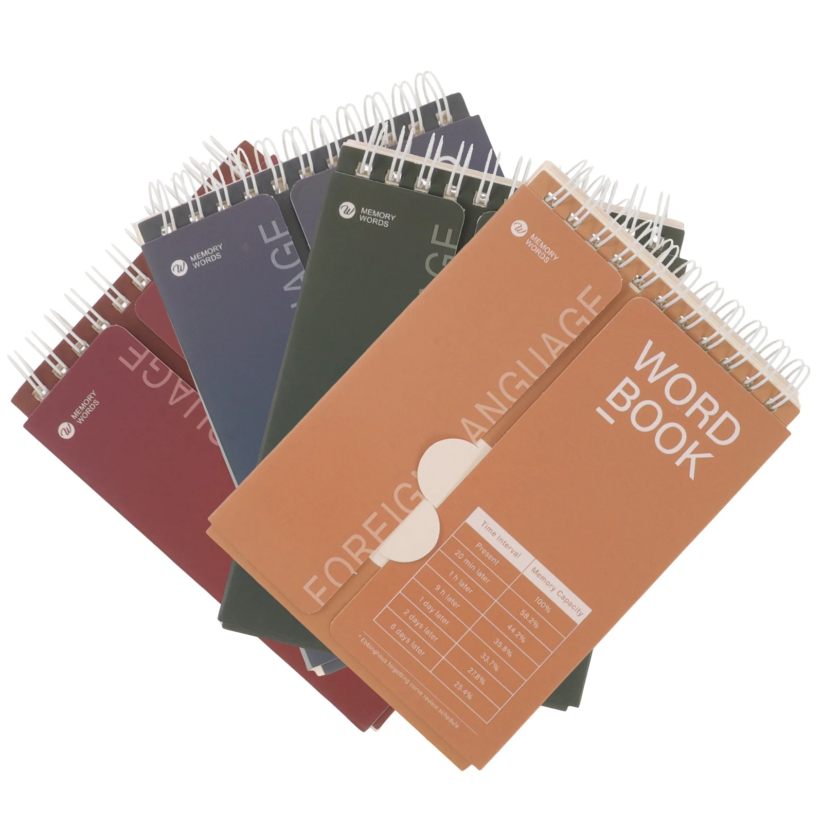 

English Title: Planner Word Book Loose Leaf Notebook Korean Spiral Notepad Memo Mini Notebooks Note Pad English Word Notepad