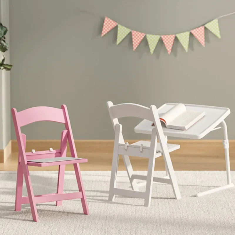 Stylish Folding Children's Chair Portable Kid-Friendly Dining Chair with Comfortable Backrest Safe and Easy-to-Store Design