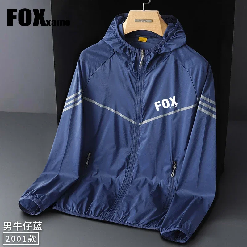 Foxxamo 여성용 사이클링 야외 아이스 실크 자외선 차단 의류, 남성 커플 스킨 의류, 여름 자외선 차단