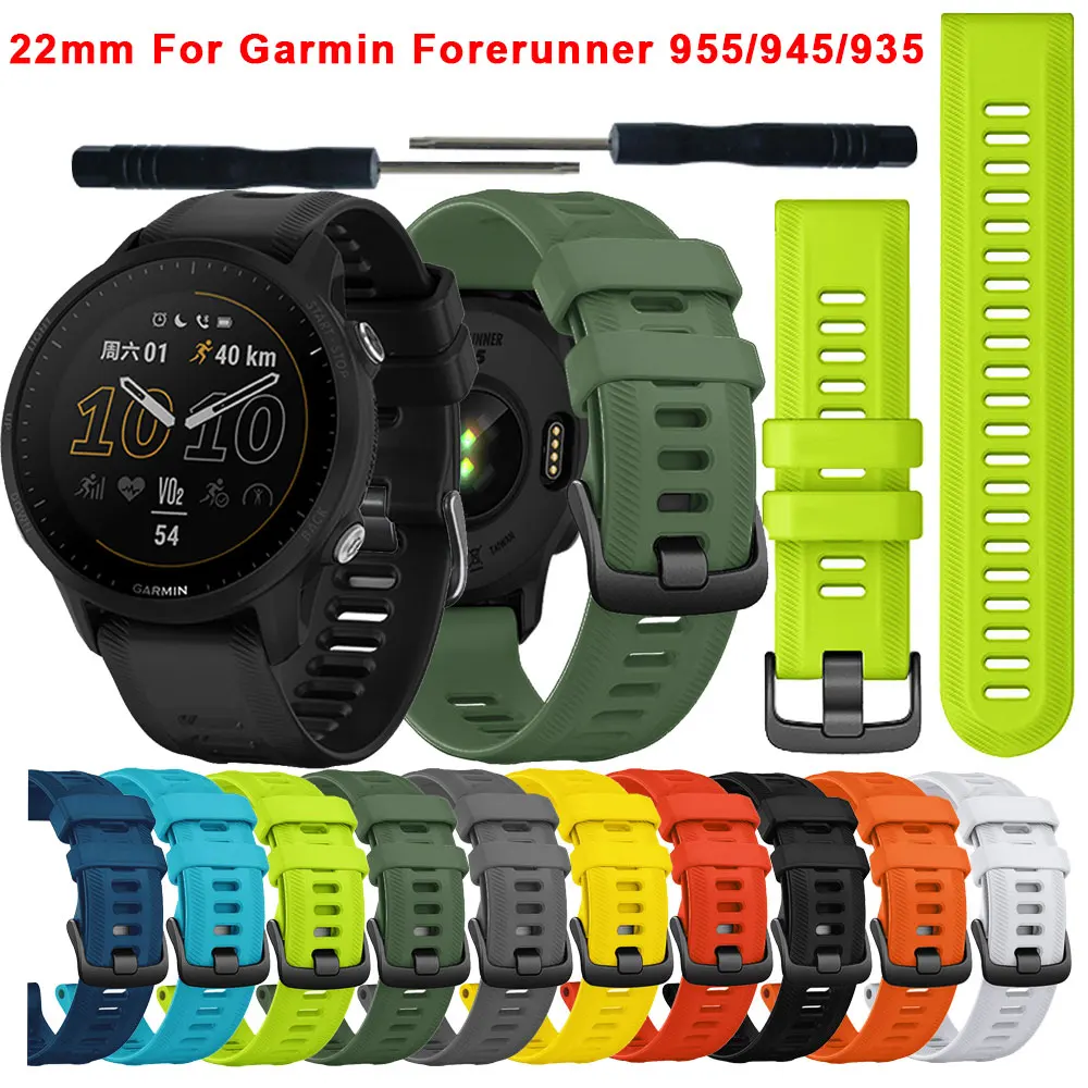 By Qubix Bracelet toile nylon - Zwart - Garmin Forerunner 45 - 45S