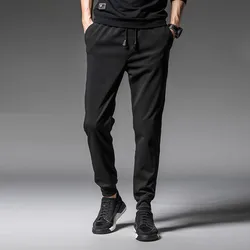 Men'S Slim Bottoms Fashion Joggers Solid Color Trousers Casual Sports Pants Mens Pocket Sweatpants Drawstring Leisure Pantalone