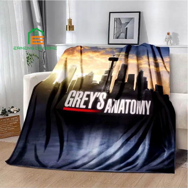 Greys Anatomy Pattern Throw Blanket Warm Blanket for Home, Picnic, Travel, Office,Plane for Adults, Kids, Elderly 5 Sizes 3
