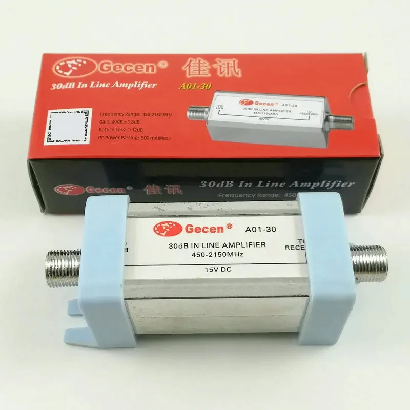 

A01-30 Satellite Coaxial Line Online Signal Amplifier Gain Amplification 30dB