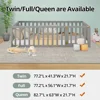 Queen Size Montessori Floor Bed, Multifunctional Wood Bed Frame with Fence & Door for Children Boys Girls Bedroom Living Room 5