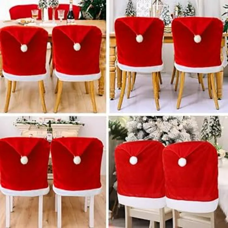 Red Christmas Chair Covers – Soft Non-Woven Seat Covers 5