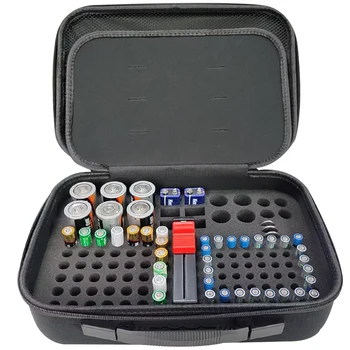 Custodia per batterie con cinghie elastiche per batterie AA AAA 9V C D al litio, contenitore per batterie a bottone per casa, garage, regalo